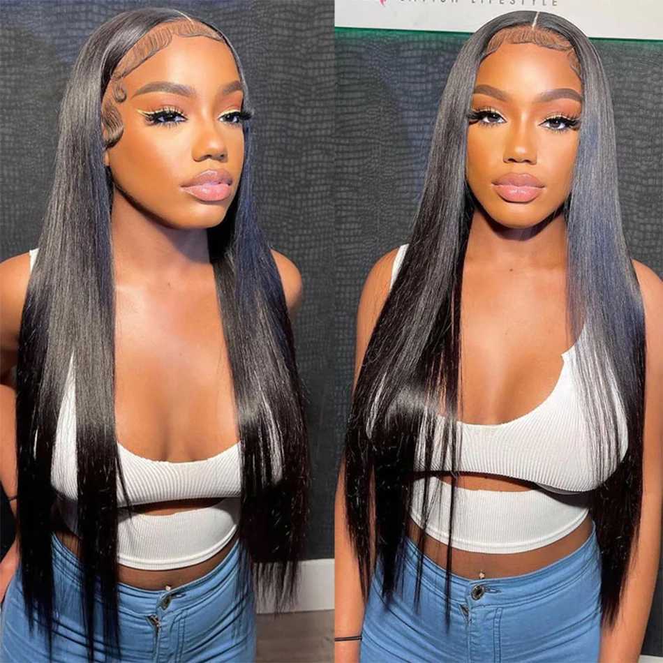 12A Peruvian Human Hair 3 Bundles With Clo Straight Virgin Human Hair Bundles With Frontal Natural Black Hair ExtensionsXJ250120