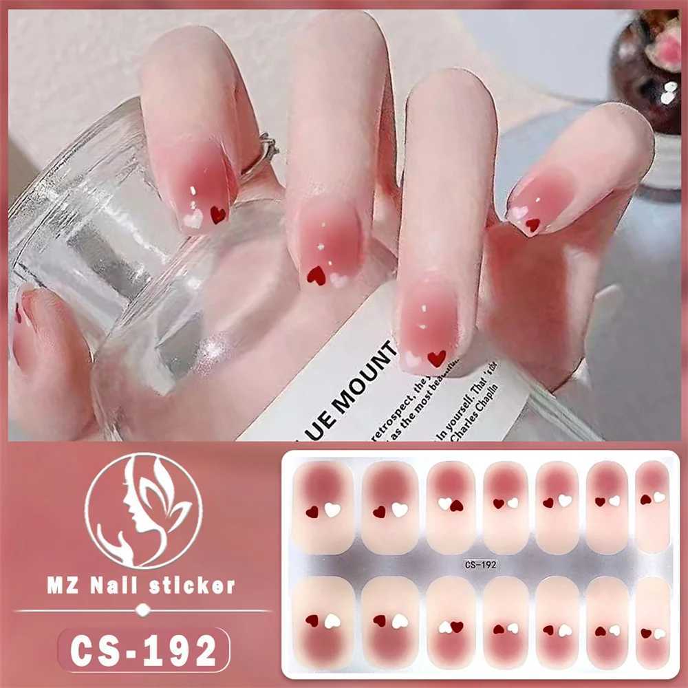 Waterproof No Baking Gel Nail Polish Film Full Cover Stickers Spring Summer Membrane Paper Self Adhesive Manicure DecoracionXJ250120