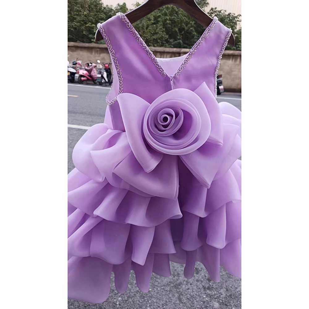 Luxury Flower Girl Dress Tutu Fluffy Event Wedding Birthday Party Princess Ball Gowns for Kids Children Formal Dresses 1-10Y X250203