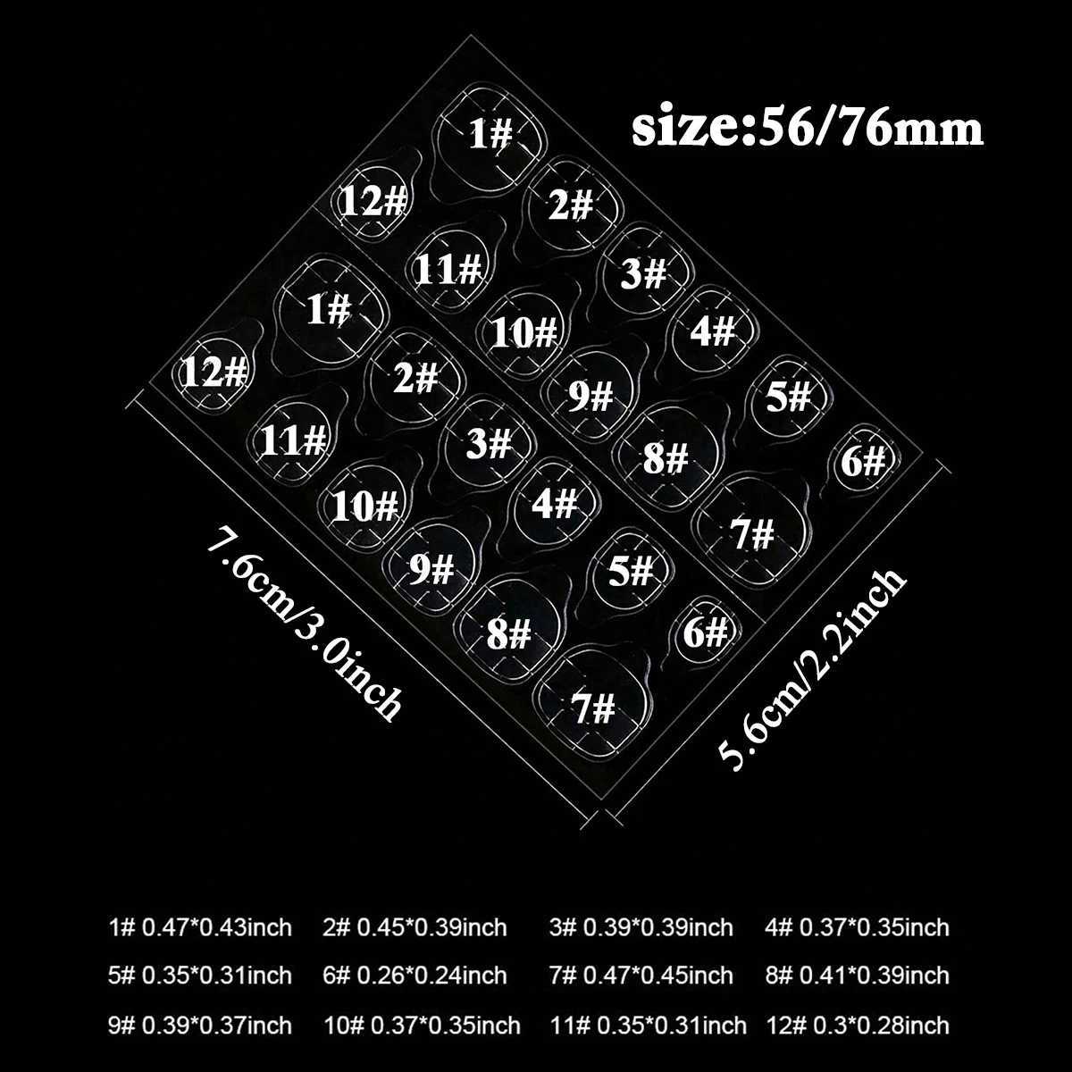10 Sheets Nail Stickers Jelly Glue Removable Adhesive Wear-resistant Fake Nails High-viscosity Double-sided Waterproof StickersXJ250120