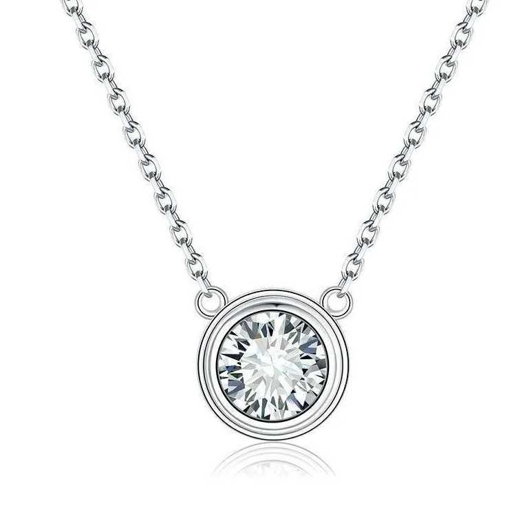 PureNew Rose gold Full Moissanite Diamond Pendant Necklace for Women 925 Sterling Silver Womens Moissanite Clavicle Chain 2023XJ250114