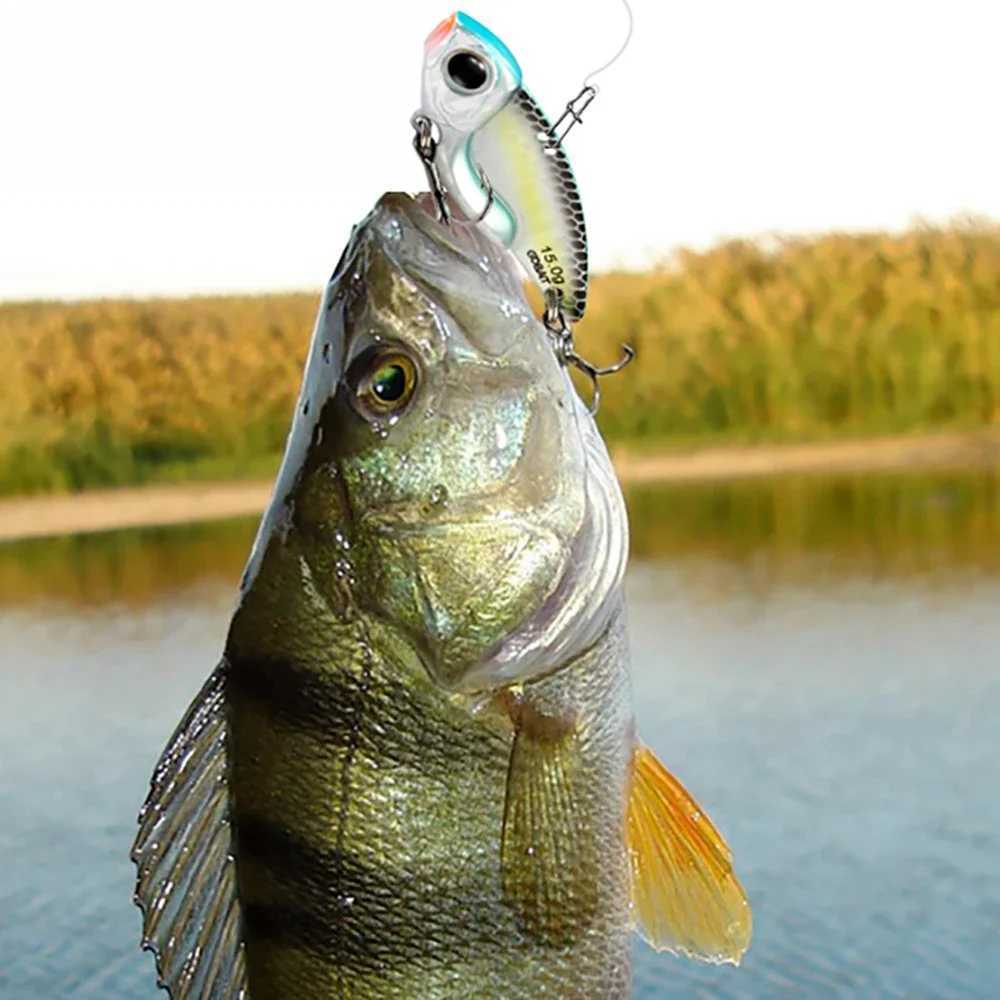 Metal Jig VIB Lure 7g 10g 15g Spoon Spinner Laser Painting Fishing Tackle Treble Hooks Swimbait Pesca Bait Spinnerbait VIBRATIONXJ250122