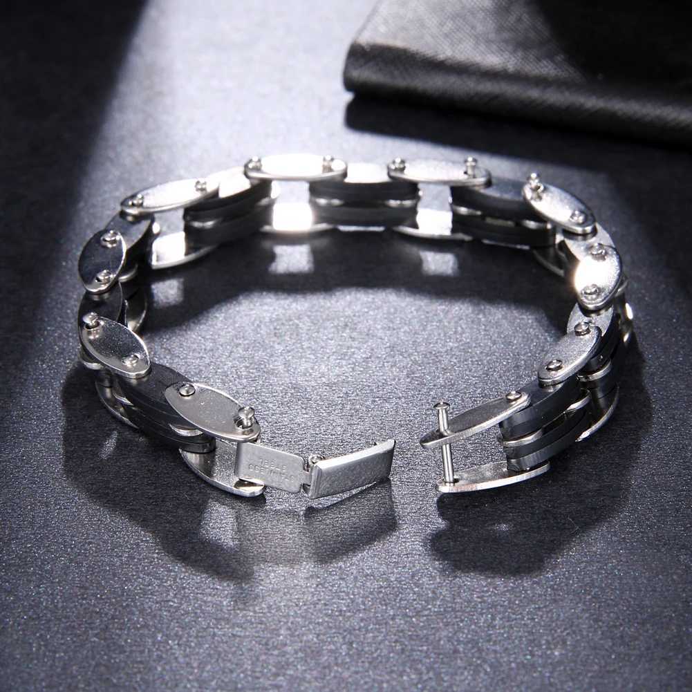 2024 Trend Jewelry Classical Stainless Steel Bicycle Chain Bracelet Combination Cuff Bracelet Mens Gift Accessories W250121