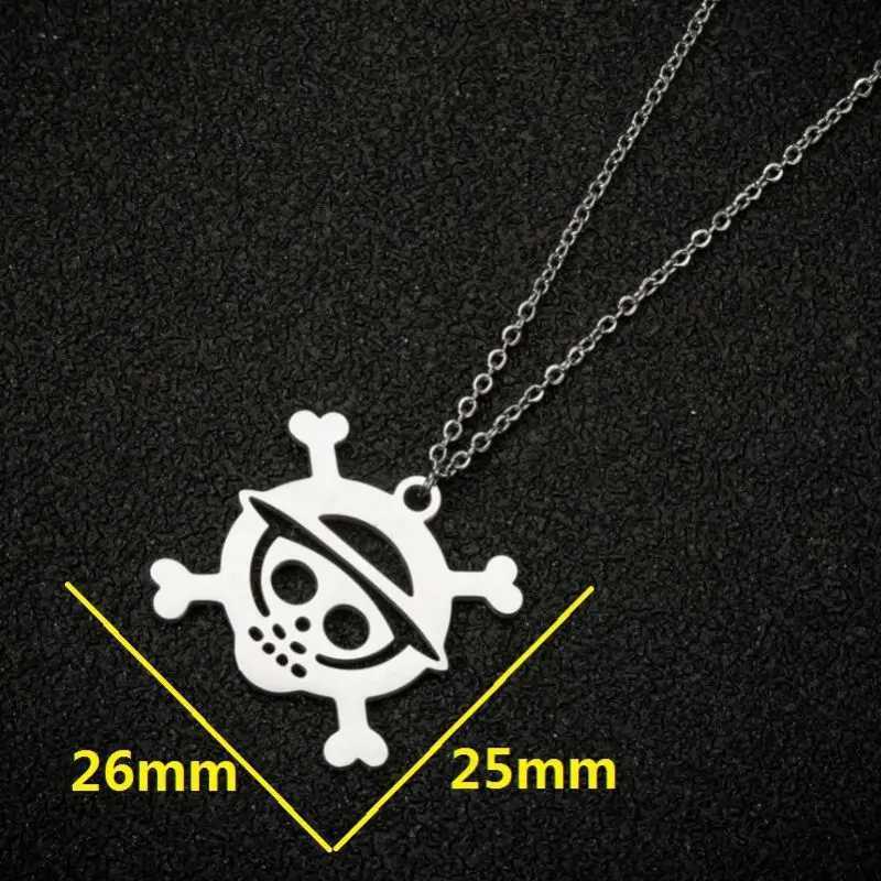 Anime One Piece Luffy Saron Skeleton Pirate Pendants Chain Choker Jewellery cosplay Fashion Necklace Jewelry Party AccessoriesXJ250121