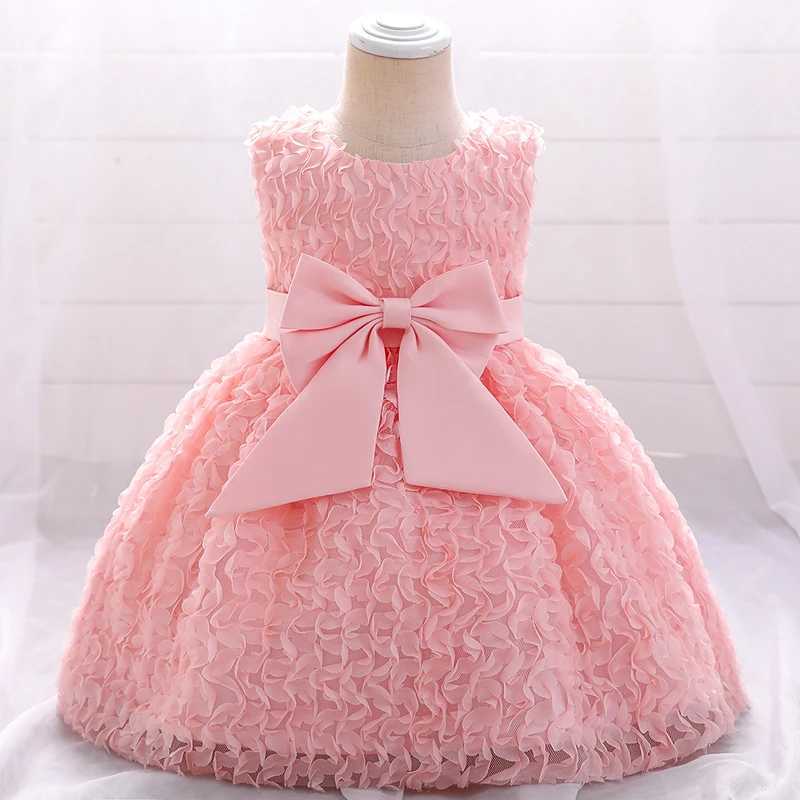 Newborn Green Baptism Dress First Birthday Dress For Baby Girl Clothes Bow Princess Dresses Party Dress Backless 0-24Month Gift X250203