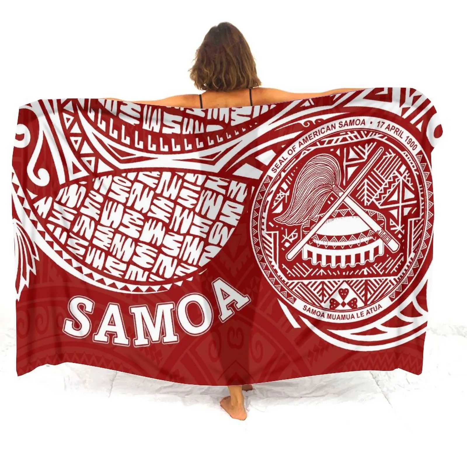 2024 New Fashion Polynesian Womens Sarong Custom Sarong Pattern Custom Name Sarong Beachfront Bikini Samoa Sarong W250120