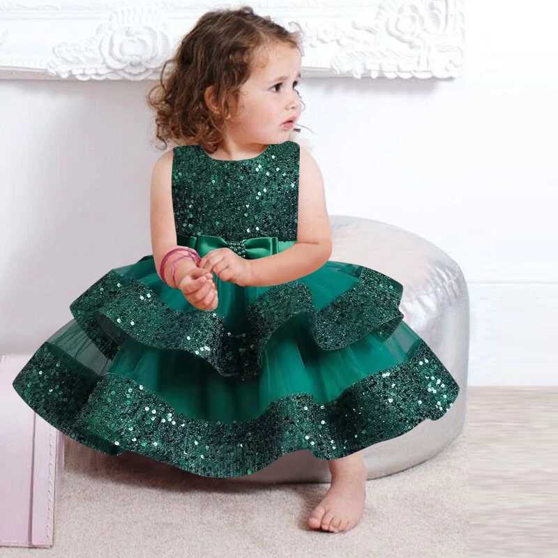 NEW Baby Dress Lace Flower Christening Baptism Clothes Newborn Kids Girls First Years Birthday Princess Infant Party Costume X250203