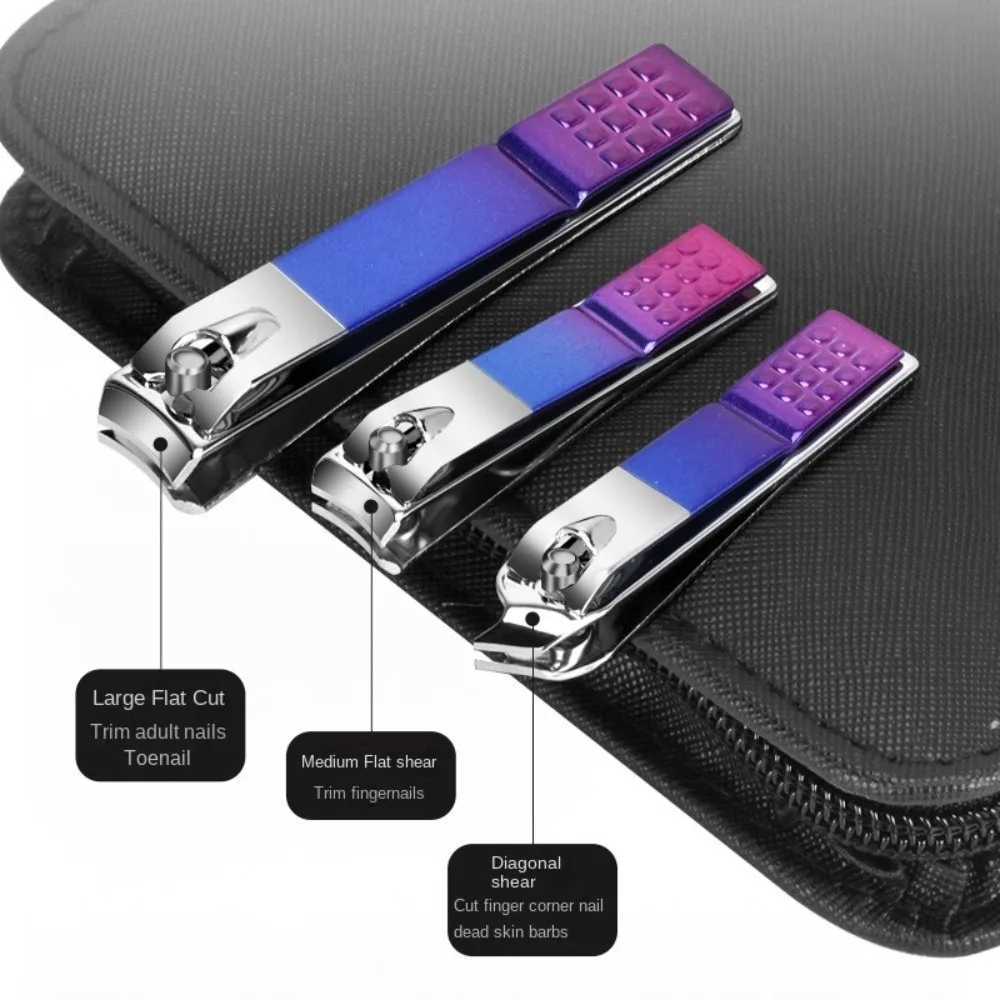 6-30pcs Professional Manicure Pedicure Kit Gradient Stainless Steel Manicure Set with Travel Case Nail Scissors Grooming KitXJ250116