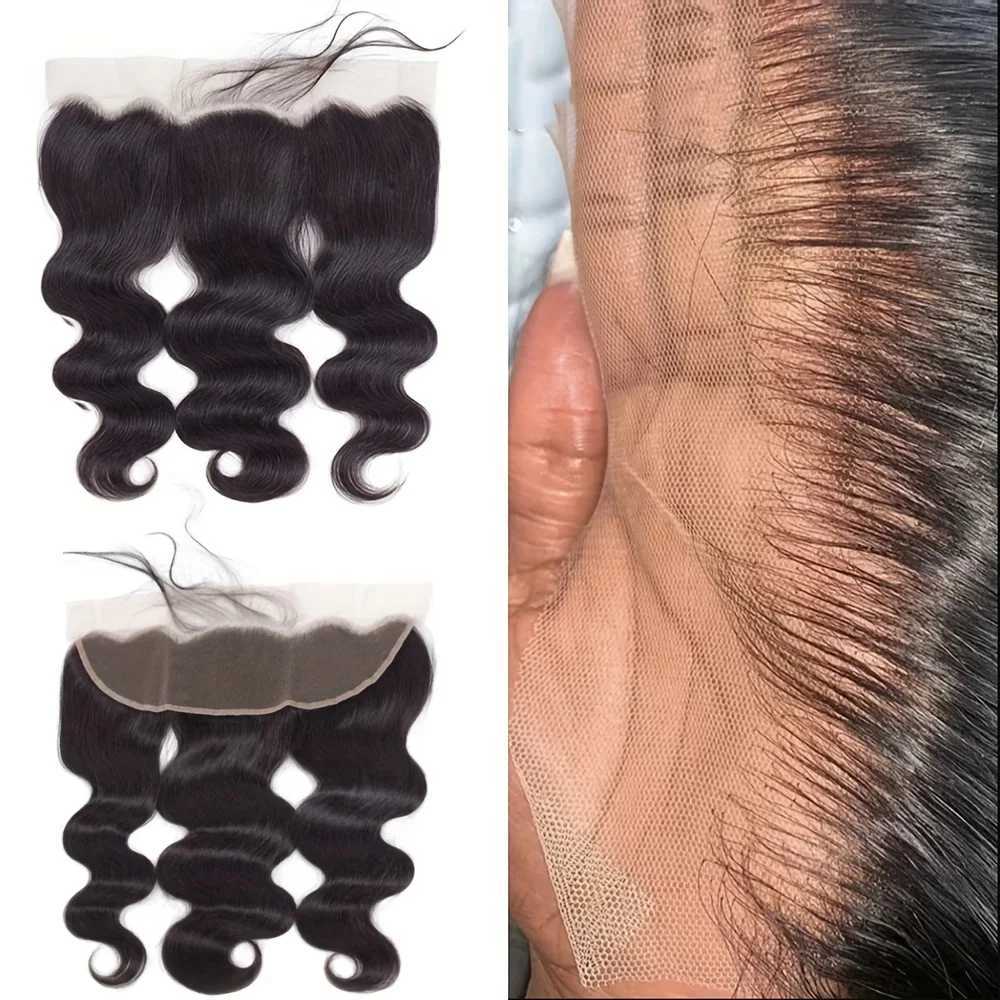 13x4 Ear to Ear Brazilian Body Wave Lace Frontal Swiss Lace Frontal Human Hair Remy Hair Transparent Lace Frontal CloXJ250120
