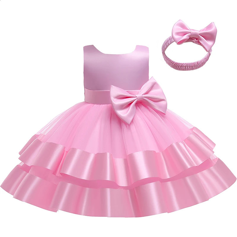 Baby Girl Dress Summer Princess Dresses For Christening Clothing Birthday Party born Lace Vest 250117