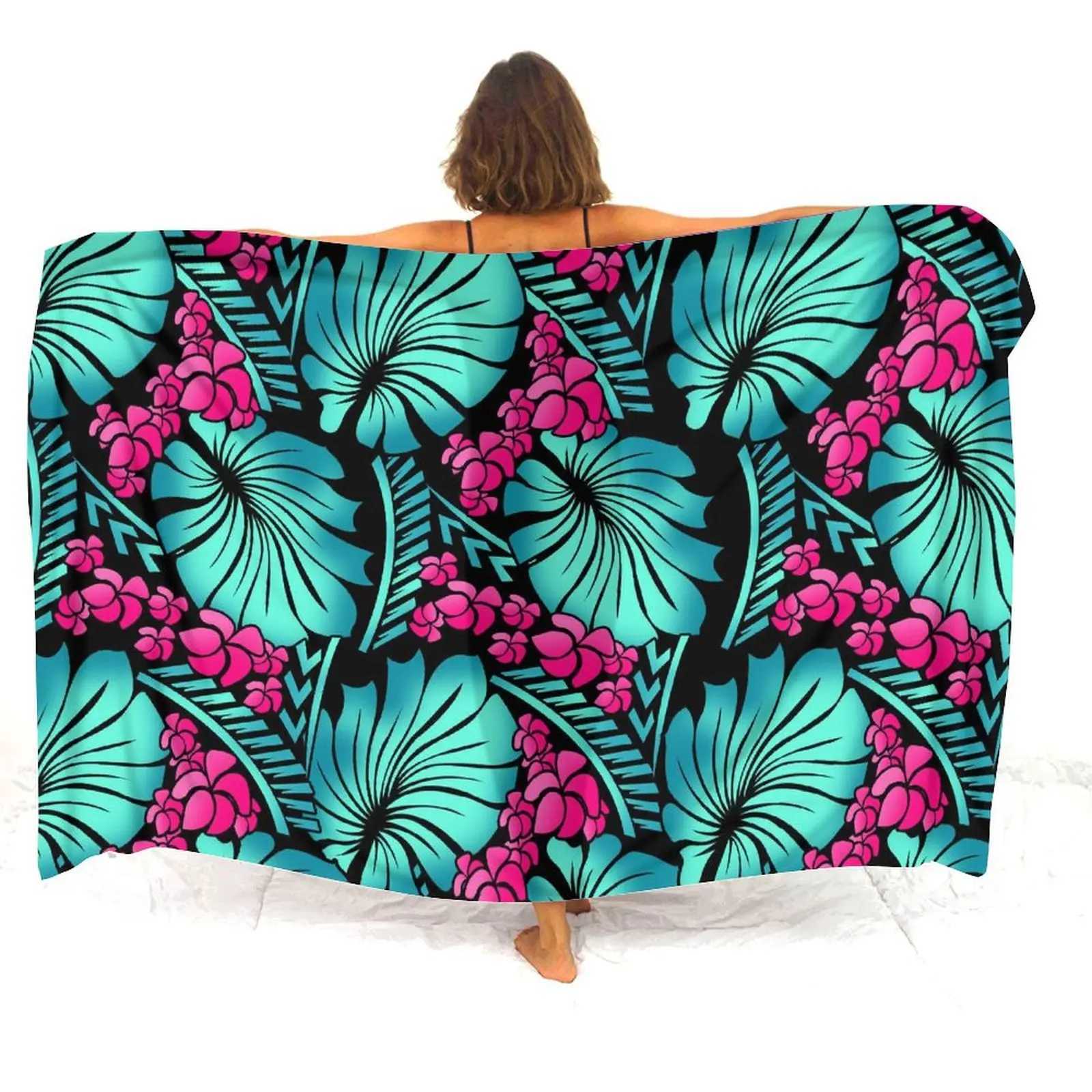 Samoa Island Sarong Polynesian Pattern Custom Soft Elegant Beach ron Haiian Seaside Sarong Tribal Ethnic Style Ce W250120