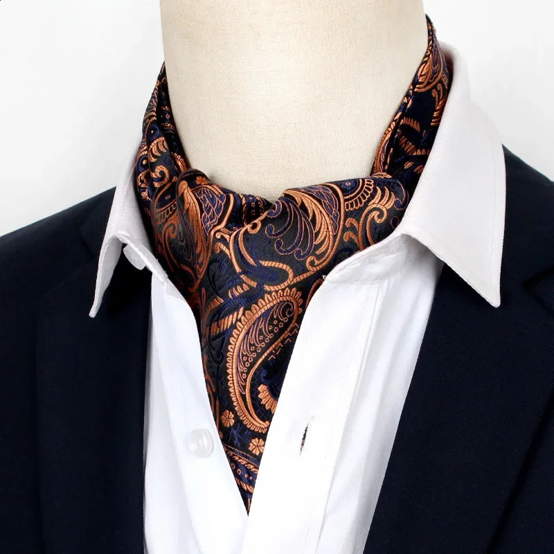 Elegant mens scarves trendy British retro suits scarves shirts neckline spring autumn winter business 250117