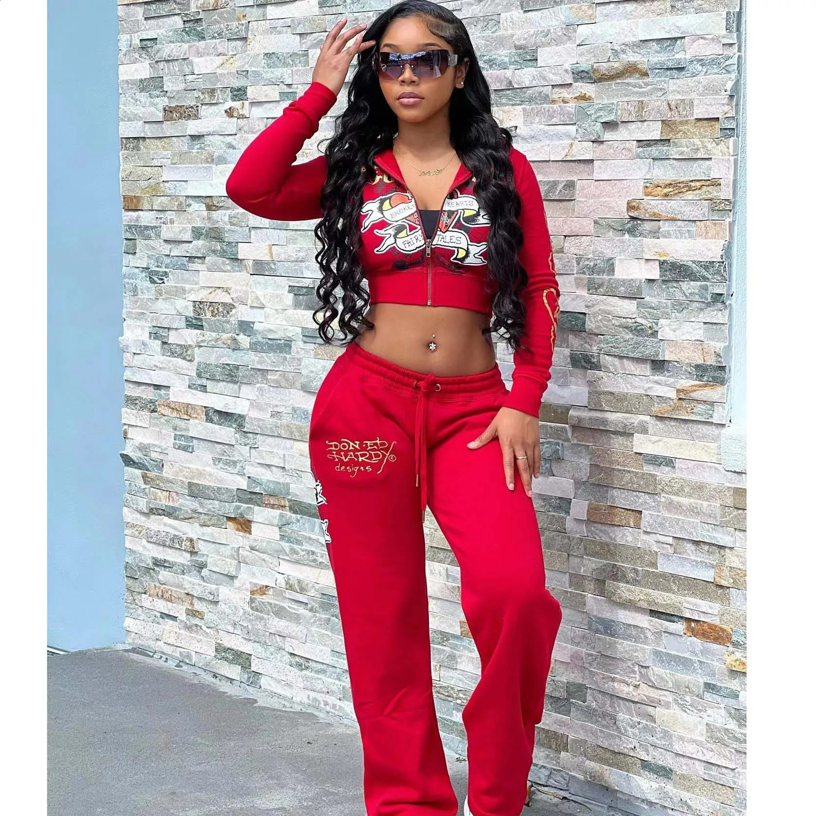 Women's 2 Piece Pant Set: Hoodie, Top Jacket Outfit for Winter & Fall, Elegant Bodycon Sweat Suit C260312