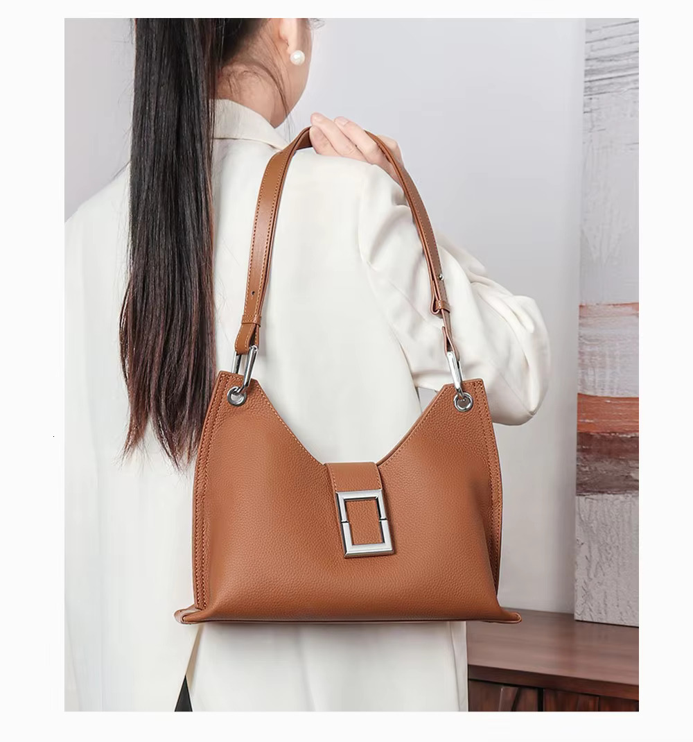 Zency French Designer Handbags Purses Fashion Women Leather High Quality Shoulder Messenger Ladies Underarm Bag