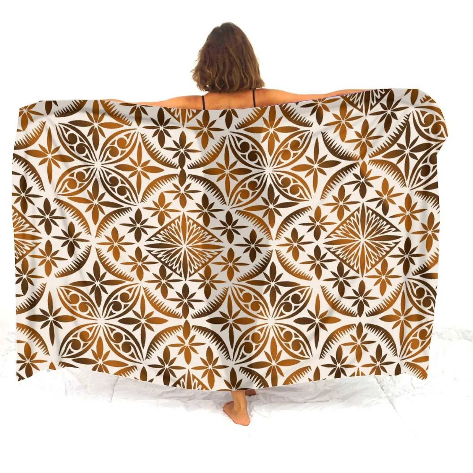 Summer Womens Sarong Customized Polynesian Printed Pacific Island Womens Shl Coat Party Soft and Comfortable Sarong 2024 New W250120