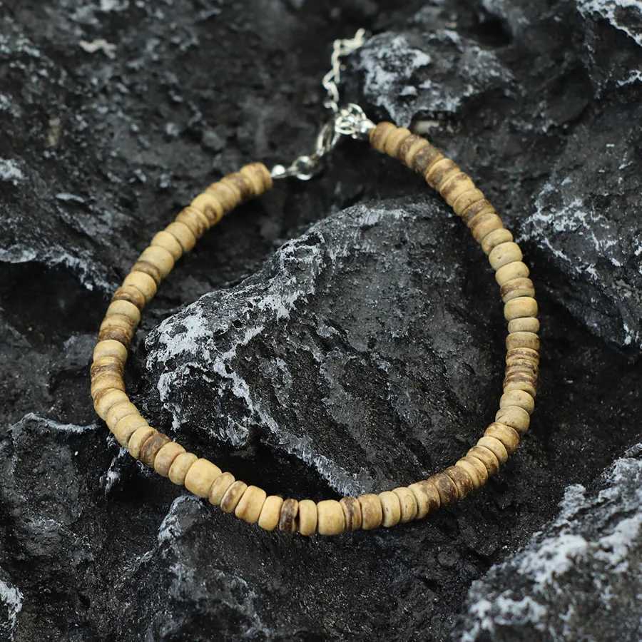 2025 Novel Women Anklet Handmade Natural Coconut Husk Foot Chain Adjustable Bohemia Summer Beach Wooden Leg Bracelet JewelryXJ250121