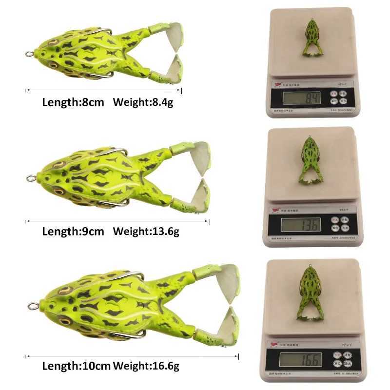 LURE Bait Propeller Thunder Frog Soft Bait Hunting Special Kill Black Double Hook Fake Fish Bait Imitation Bait Frog Soft BaitXJ250122
