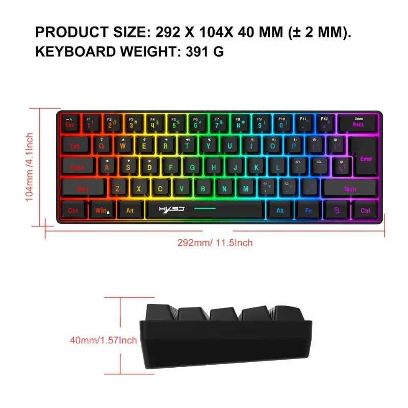keyboards and mouse white gamer wireless gaming eyboard USB 60% Computer white wireless connections combo ergonomic Pc Backlit key board X250203