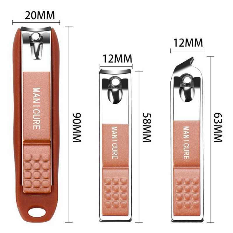 5Pcs/Set Portable Universal Nail Clippers Glass File Earpick Household Professional Stainless Steel Utility Pedicure Nail ToolsXJ250116
