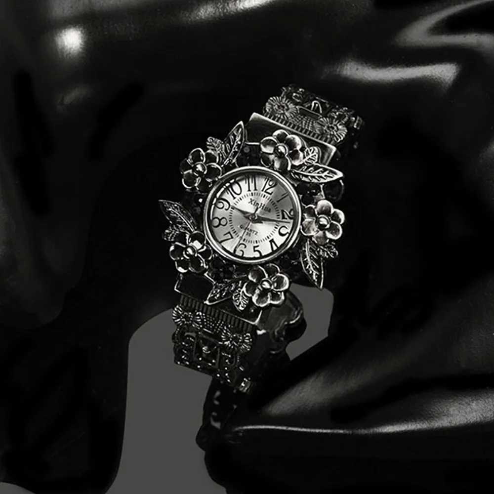 Psera Hbre XINHUA Stainless Steel Dial Quartz Wristwatches for Wen Fashion Bracelet Watches Flower Bangle Watch X250203