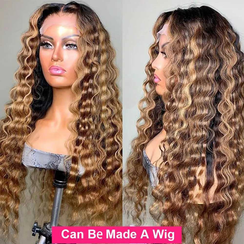Highlight Loose Deep Wave Bundles with Clo Brown Human Hair Bundles with Clo Ombre Honey Blonde Bundles with CloXJ250120