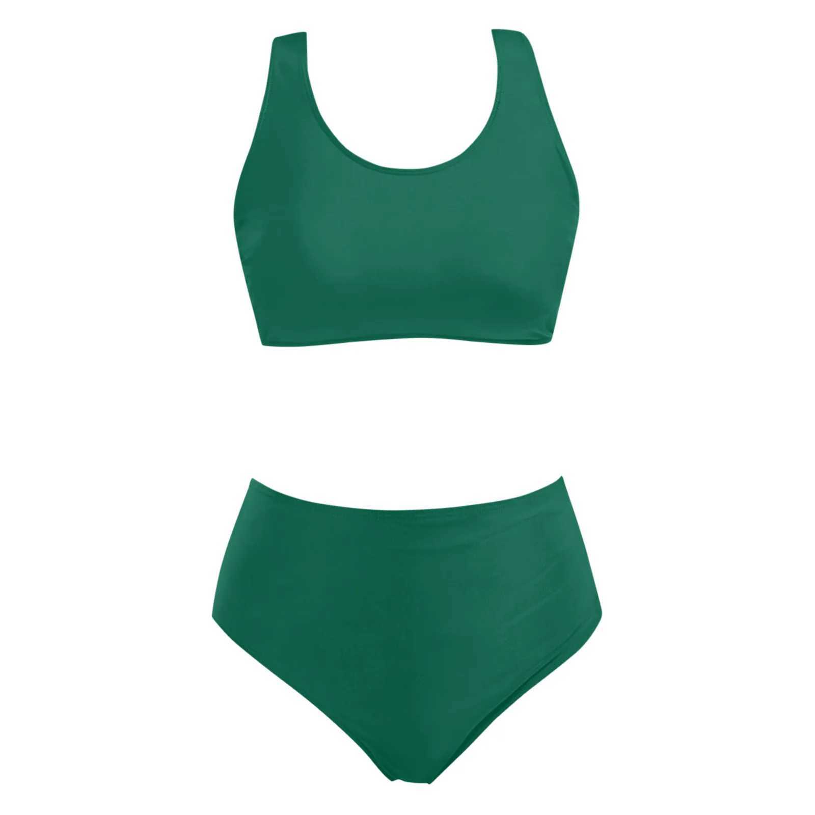 Surfing Yoga Running Separate Swimsuit Women High Waisted Bikini Set Sexy Push Up Two Piece Swimwear Tank Top WomenS SwimsuitXJ250120
