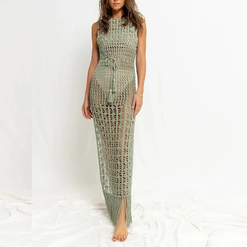 Elegant Beach Outfit Long Dresses Beachwear Sexy Lady Bathing Coverups Womens Swimsuit Femme Casual Clothing 250122