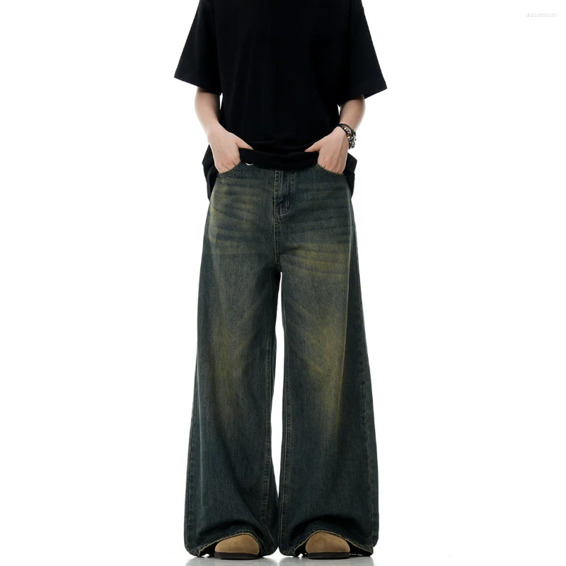 Men's Jeans Baggy For Men Loose Fit Y2k Pants 90s Vintage Casual Skater Wide Leg Hip Hop Aesthetic Streetwear
