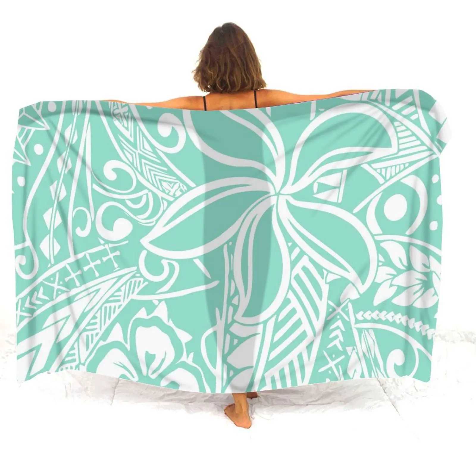 Polynesian tribal womens bikini set matched with Haian Sun Saron Beach Dr sexy one-piece coat beach cover W250120
