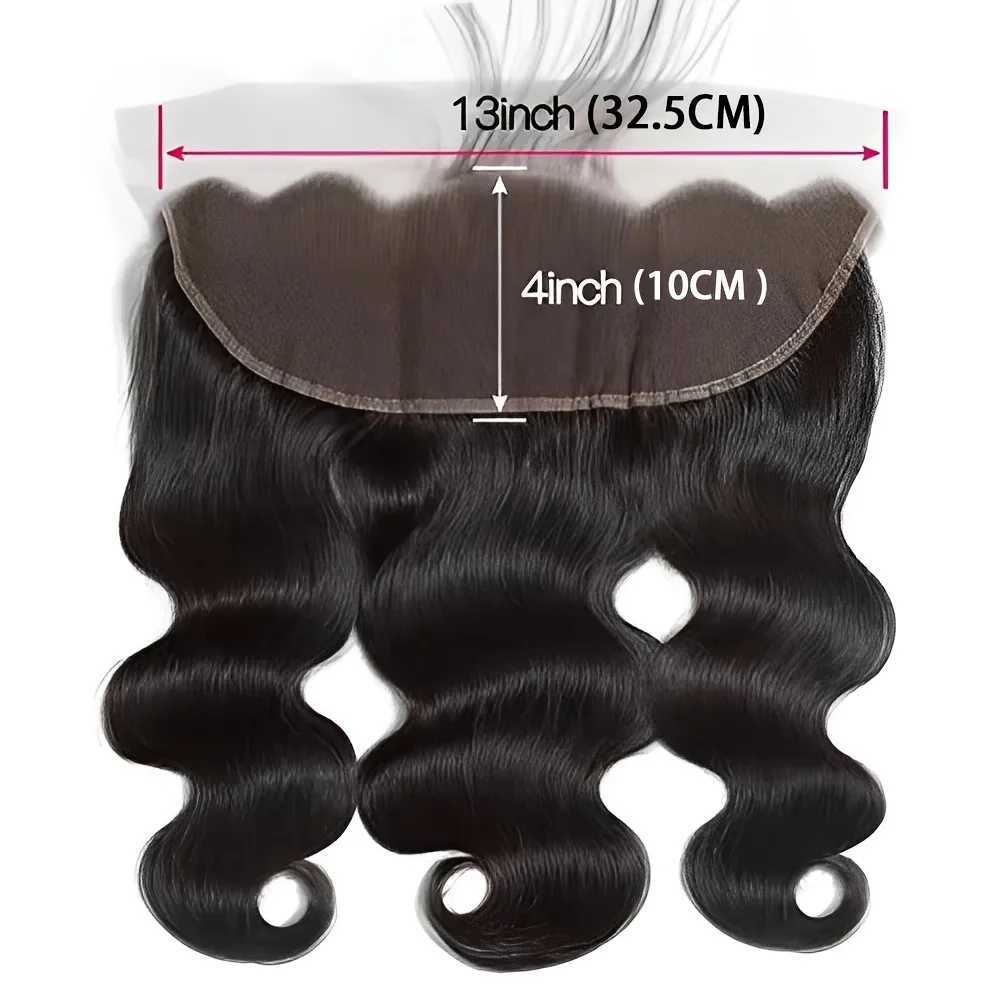13x4 Ear to Ear Brazilian Body Wave Lace Frontal Swiss Lace Frontal Human Hair Remy Hair Transparent Lace Frontal CloXJ250120