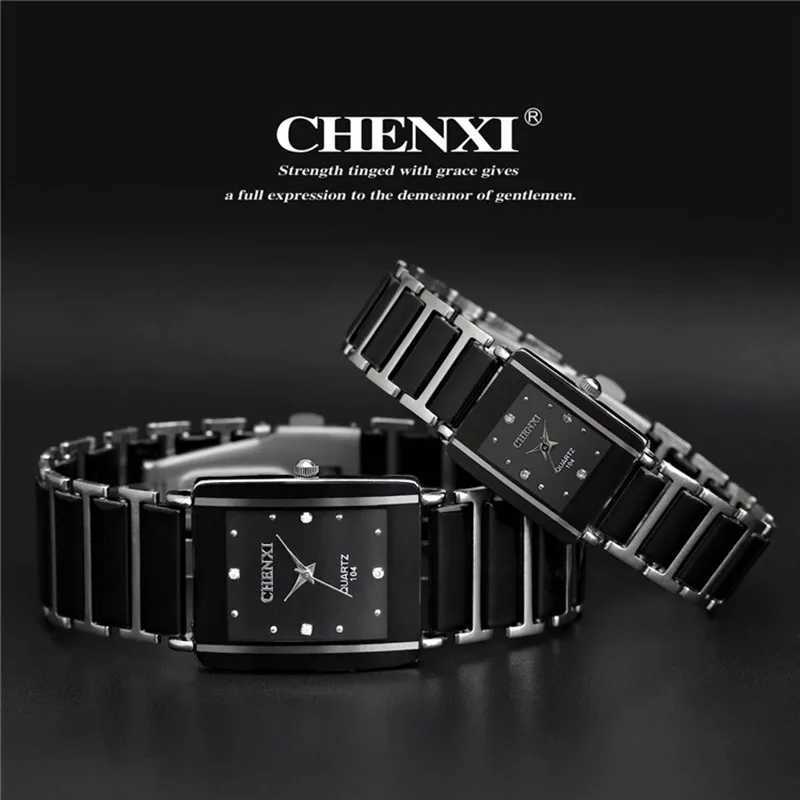 Fashion Chenxi Brand Lady Watch Elegant Black Ceramics Simple Minimalism Small Narrow Quartz Casual Wan Rhinestone Wristwatch X250203
