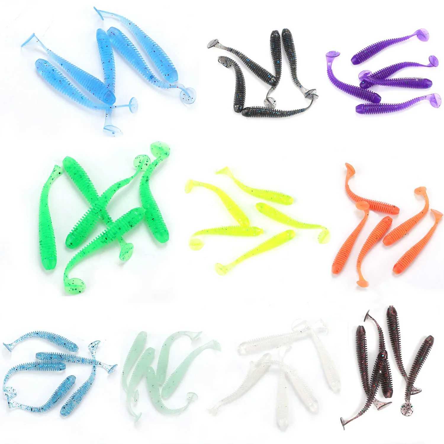 Sougayilang 5PCS/10PCS Soft Lure 5cm 0.6g Lifelike Artificial Baits Wobblers Soft Lures Carp Silicone Fishing Soft BaitsXJ250122