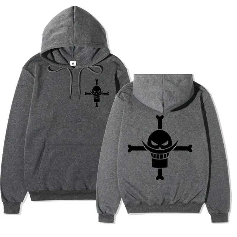 One piece white beard Hoodie animation printed coat anime autumn and Winter Fleece mens womensXJ2500118
