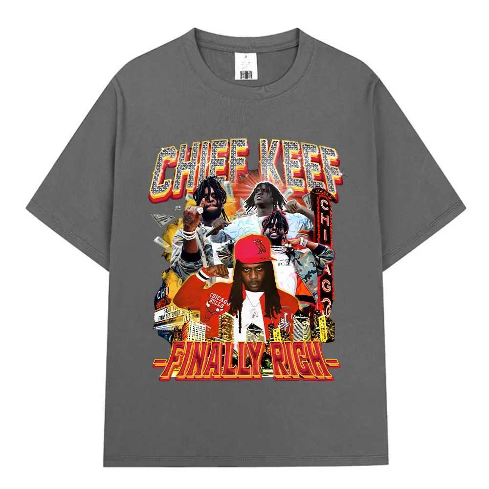 Rapper Chief Keef Finally Rich Graphic T Shirt Men Women Fashion Hip Hop Short Sleeve T-shirt 100% Cotton Oversized T-shirts Top X250203