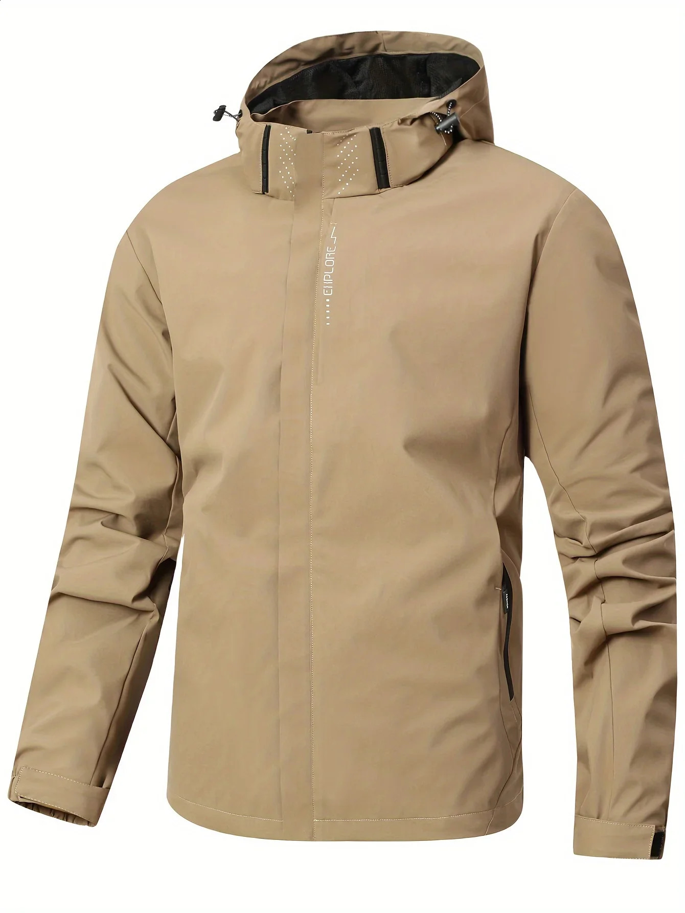 Waterproof Rain Jacket Hooded Shell Poncho Outdoor Raincoat Hiking Windbreaker Coat Mens Lightweight 250122