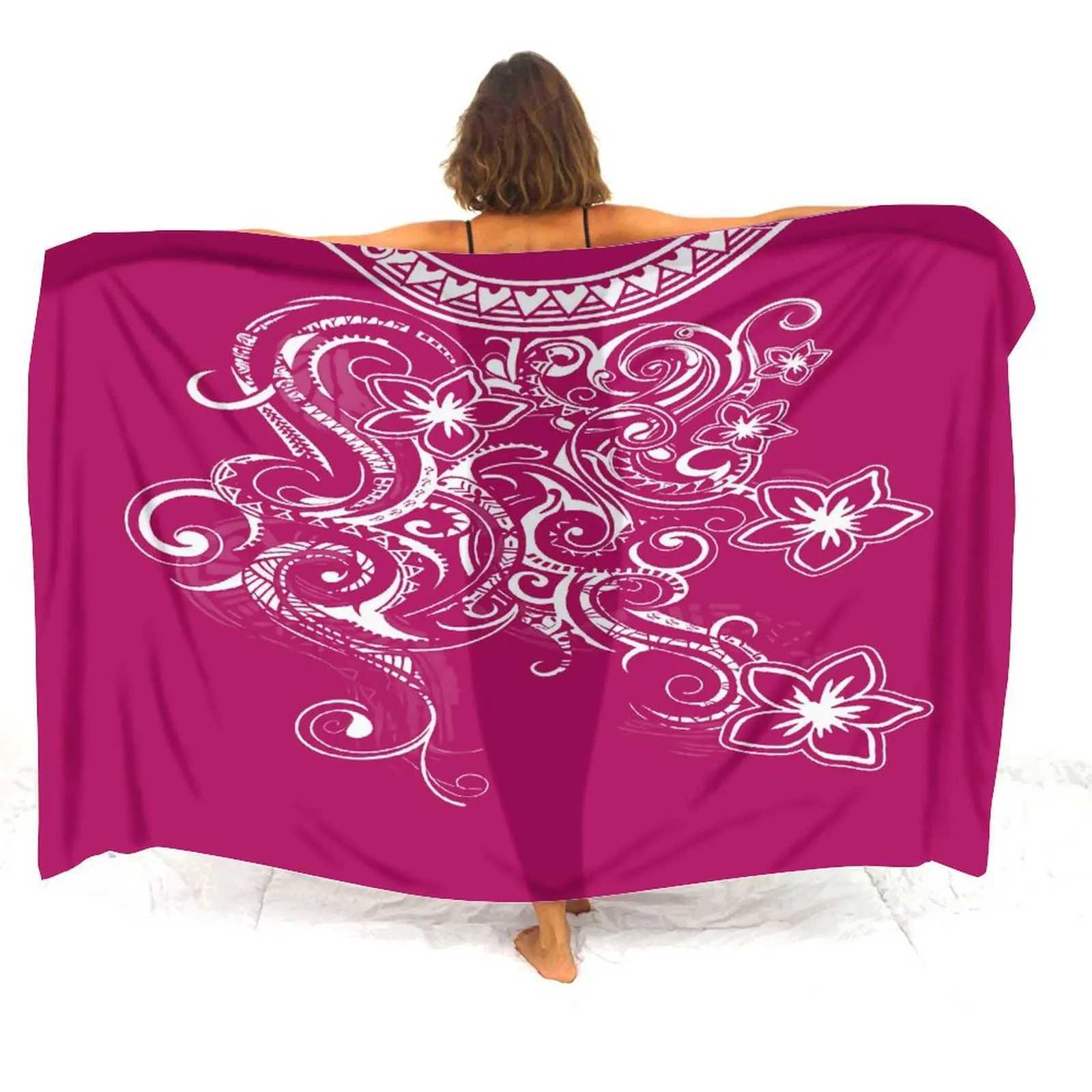 Custom Polynesian Ladies Sarong Retro Tribal Design Seaside Party Bikini Coat Sarong Shl Sun Sarong 2024 New W250120