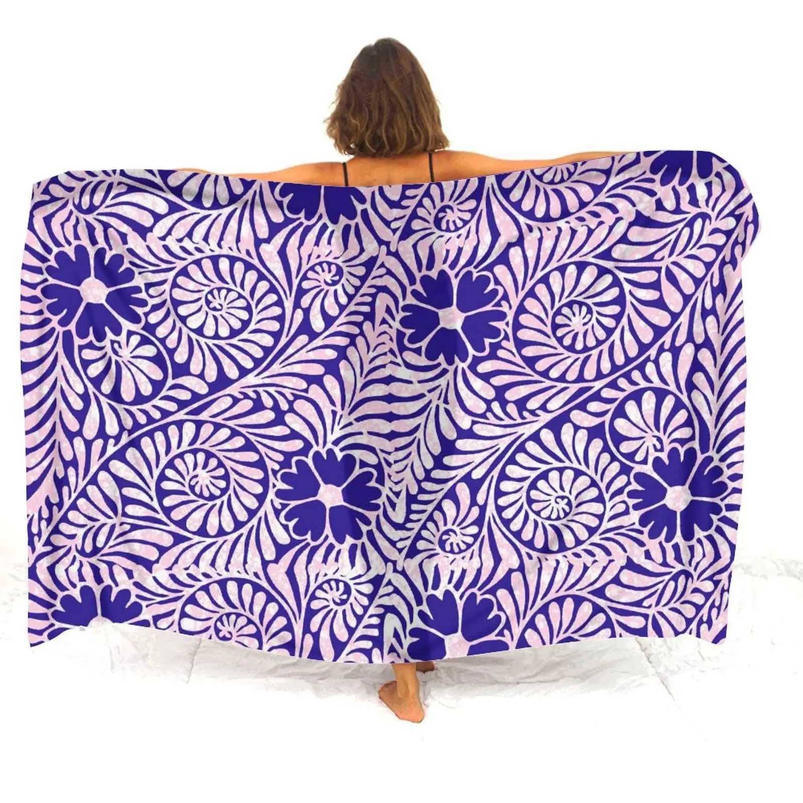 Summer beach jacket one-piece Sarong custom Polynesian womens Sarong bikini jacket sun protection Shl beach scarf 2024 new W250120
