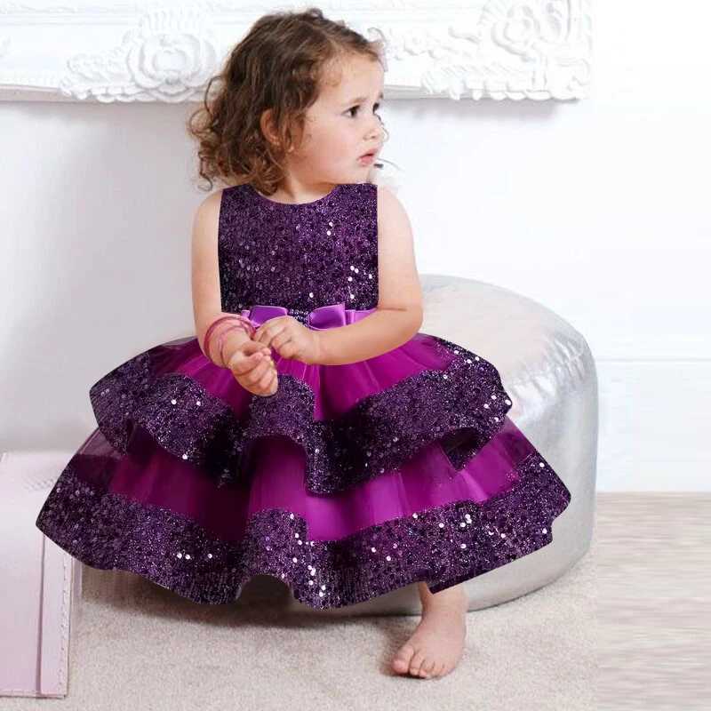 NEW Baby Dress Lace Flower Christening Baptism Clothes Newborn Kids Girls First Years Birthday Princess Infant Party Costume X250203