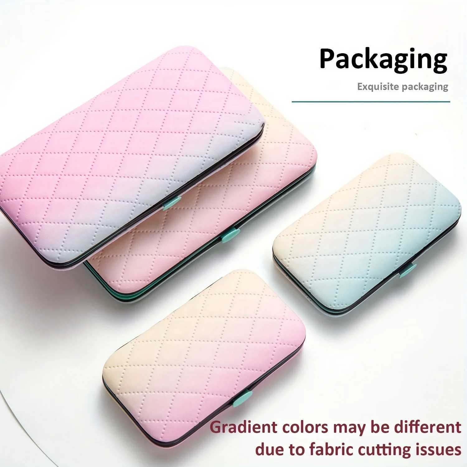 7-18pcs Gradient colors Manicure Set Pedicure Sets Nail Clippers High-quality Steel Professional Nail Cutters Tools with TravXJ250116