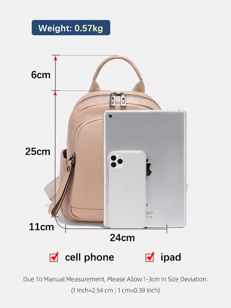 Zency 100% Genuine Leather Stylish Backpack Women Large Capacity Travel Rucksack Natural Knapsack For Lady Satchel SchoolBag
