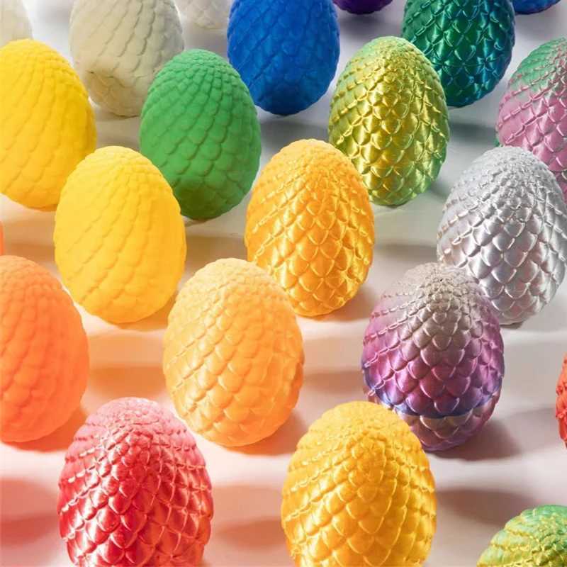3D Printed Gem Dragon Egg Rotatable Articulated Dragons Toys Desktop Craft Ornament Gifts for Kids Office Home Table Decor Free shipping
