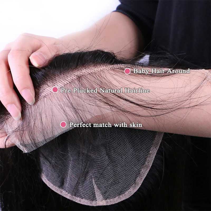 5x5 Deep Curly Lace Clo Transparent Curly Human Hair Brazilian Hair Swiss Lace Clos Melt Skins Small KnotsXJ250120