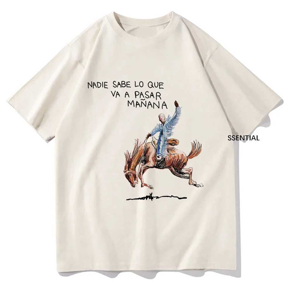 Nadie Sabe Retro T-shirt Un Preview 2023 Mens/Womens Fashion T-shirt Neutral High Quality Cotton T-shirt Funny Shirt X250203