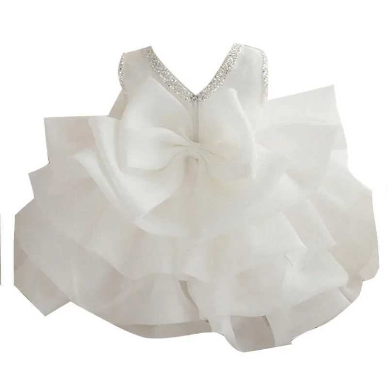 Flower Girls Dresses For Kids Baby 1st Birthday Childrens Princess Costume Infant Ball Gowns Baptism Party Fluffy Wedding Dress X250203