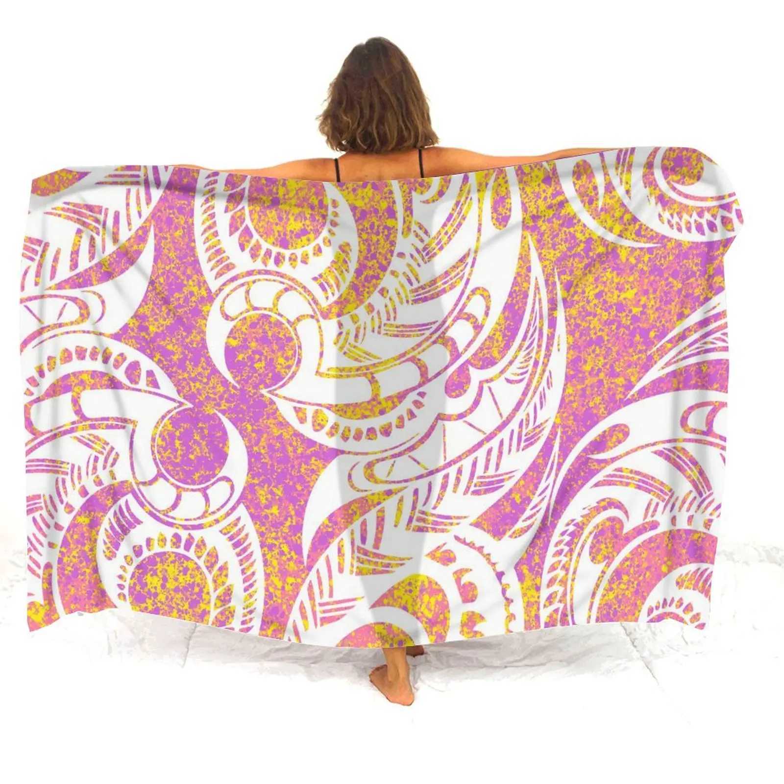 Summer beach jacket one-piece Sarong custom Polynesian womens Sarong bikini jacket sun protection Shl beach scarf 2024 new W250120