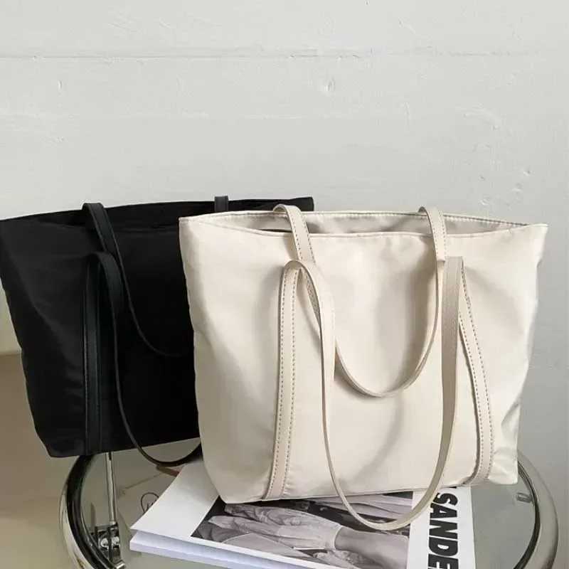 Simple Shoulder Bag Handbag Oxford Top Handle Totes Female Large Capacity Shopping Street Zipper Bags for Women Handbag Tote BagXJ250121