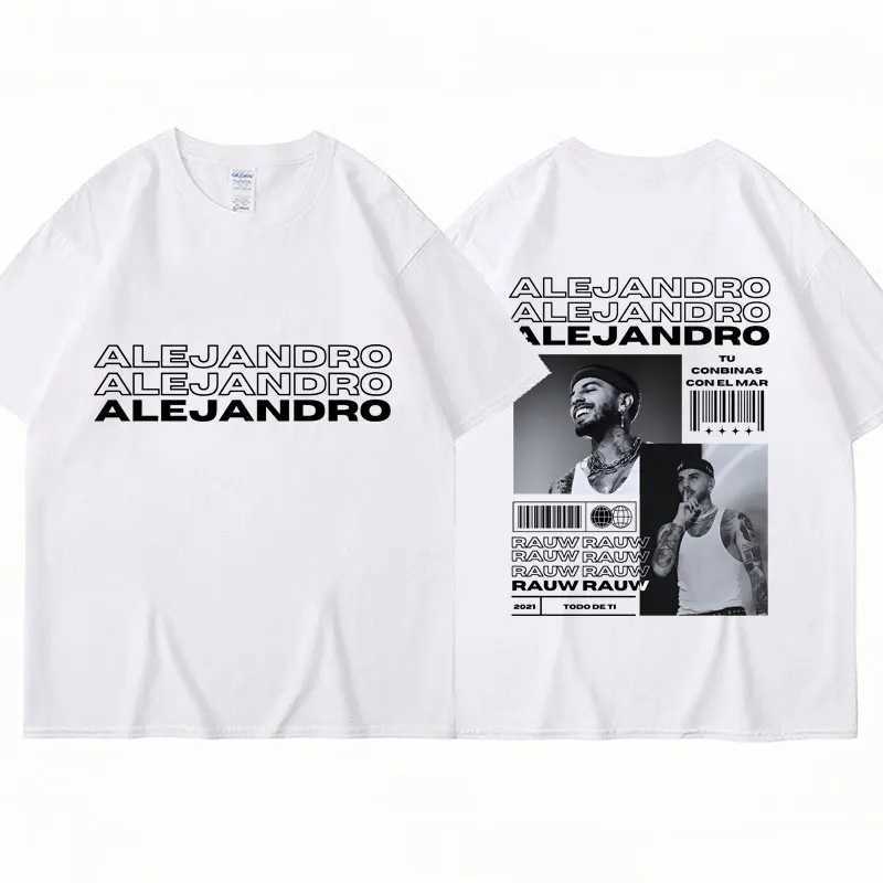 Singer Rauw Alejandro Music Album Todo De Ti Tshirt Mens Vintage Gothic Fashion 90S Tee Shirt Oversized Cotton Street T-Shirts X250203