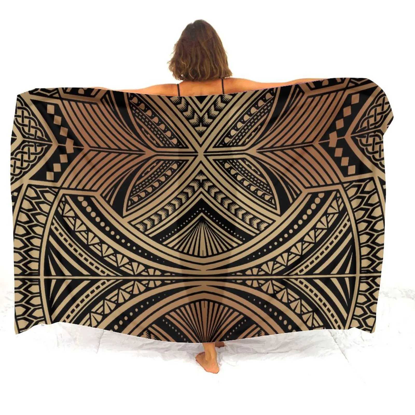 Polynesian Flower Pattern Design 2024 New Saron Samoa Island Club Ladies Saron Shl Customized Beach Ron Sunscreen Clothes W250120