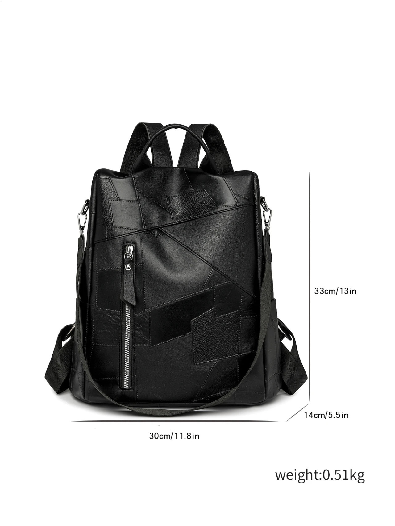 PU soft leather large capacity backpack 250122