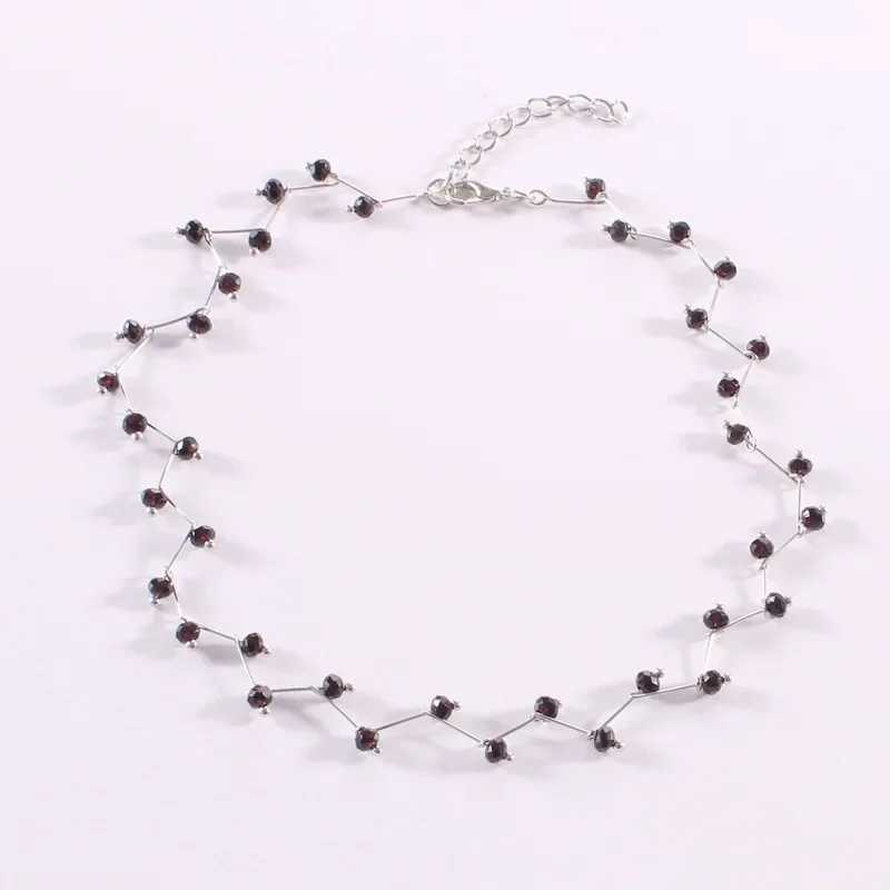 Crystal Necklace Simple and Versatile Black Crystal Short Style Clavicle Chain WomenXJ250121